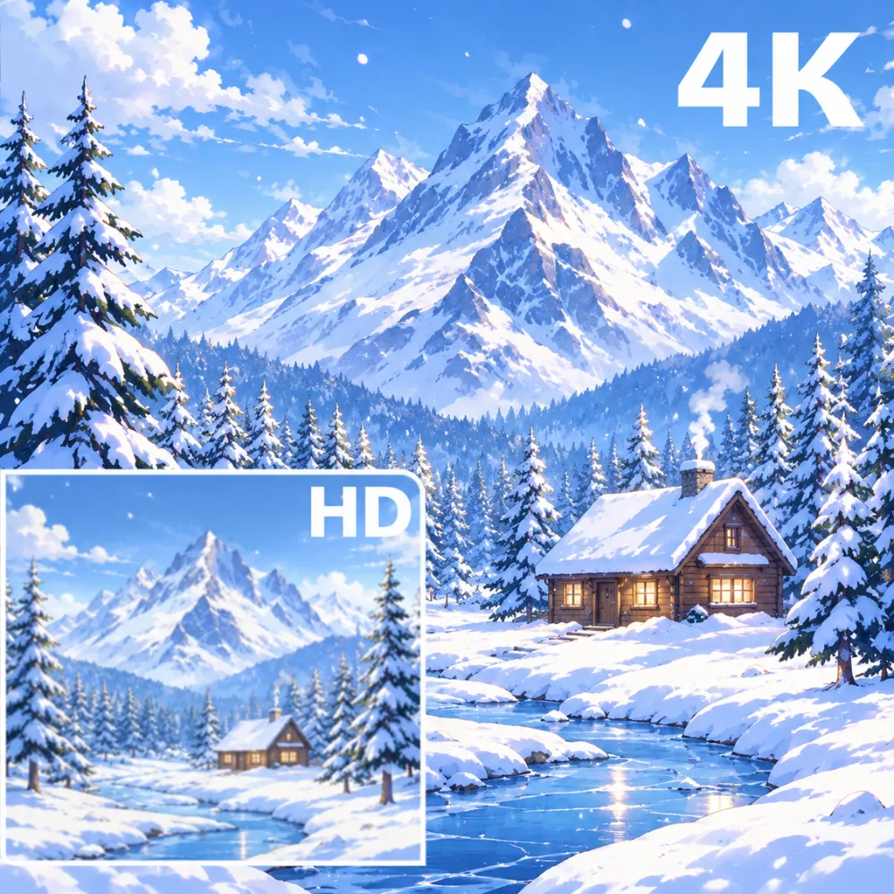 From Compressed Screenshot to 4K Wallpaper