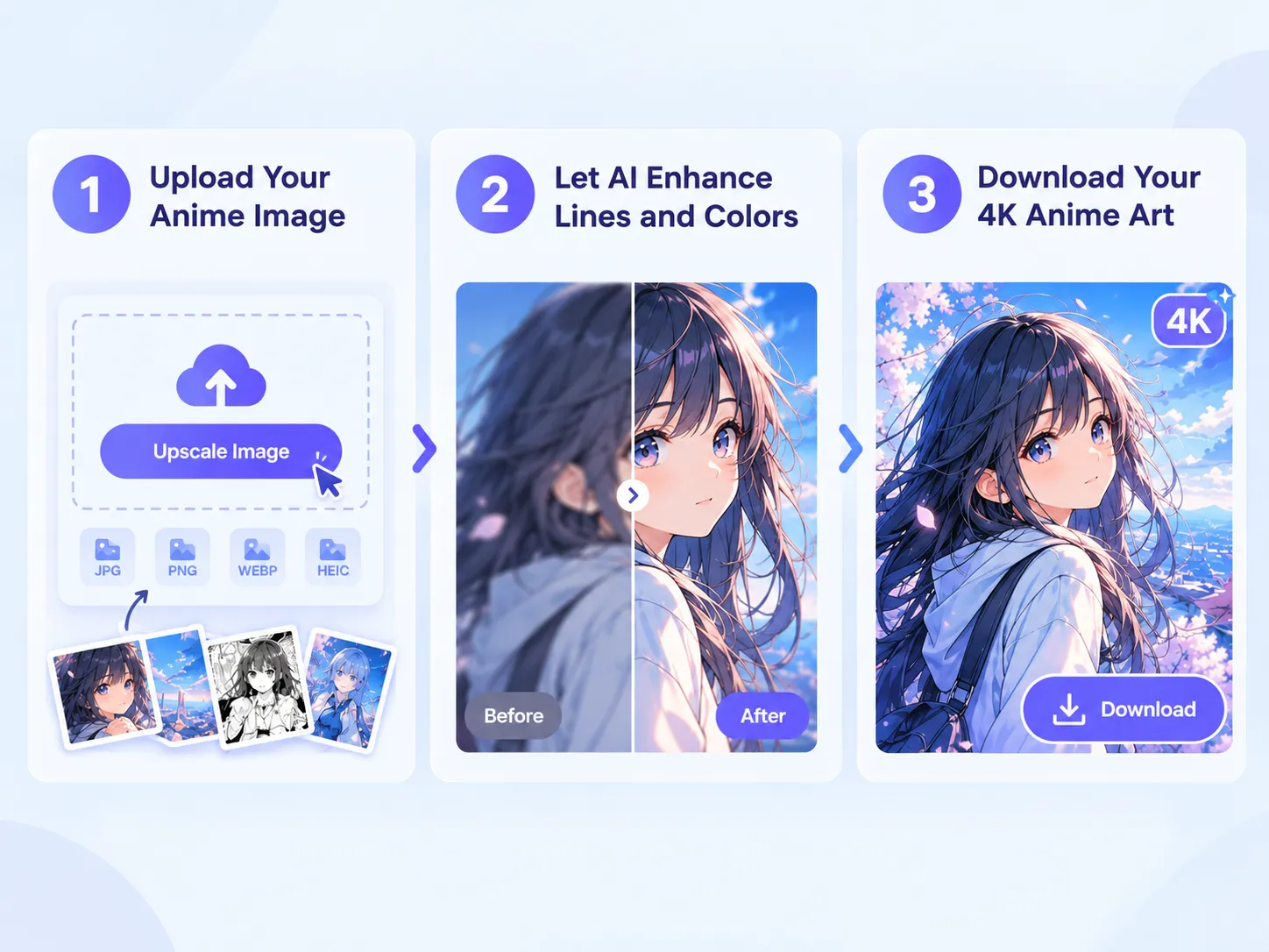 Upscale Anime Images with AI Anime Upscaler